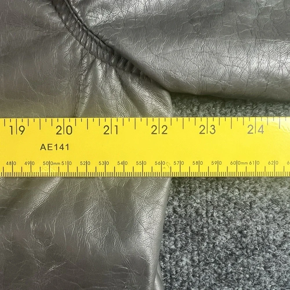 Urban Republic Men's Faux Leather Moto‎ Jacket Gray Quilted Size L